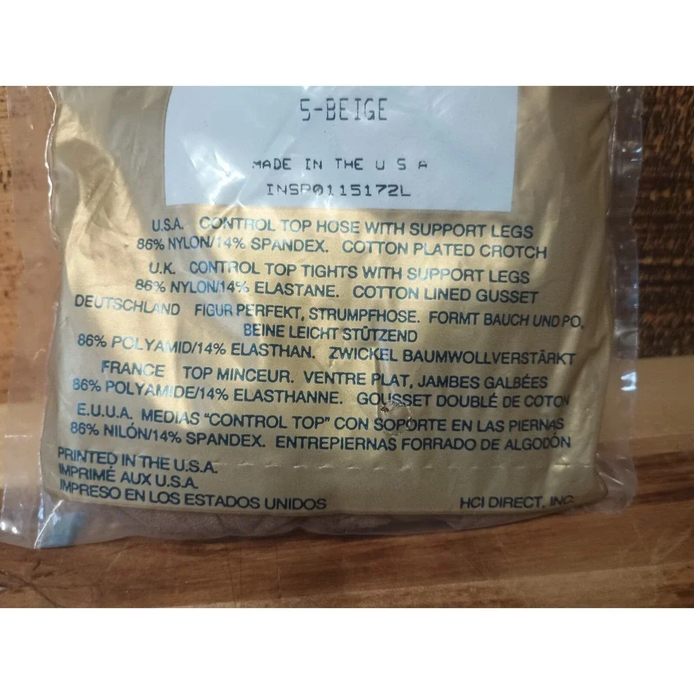 Vintage Silkies 050702 Control Top XL‎ Honey Queen Beige Pantyhose Nylons NIP